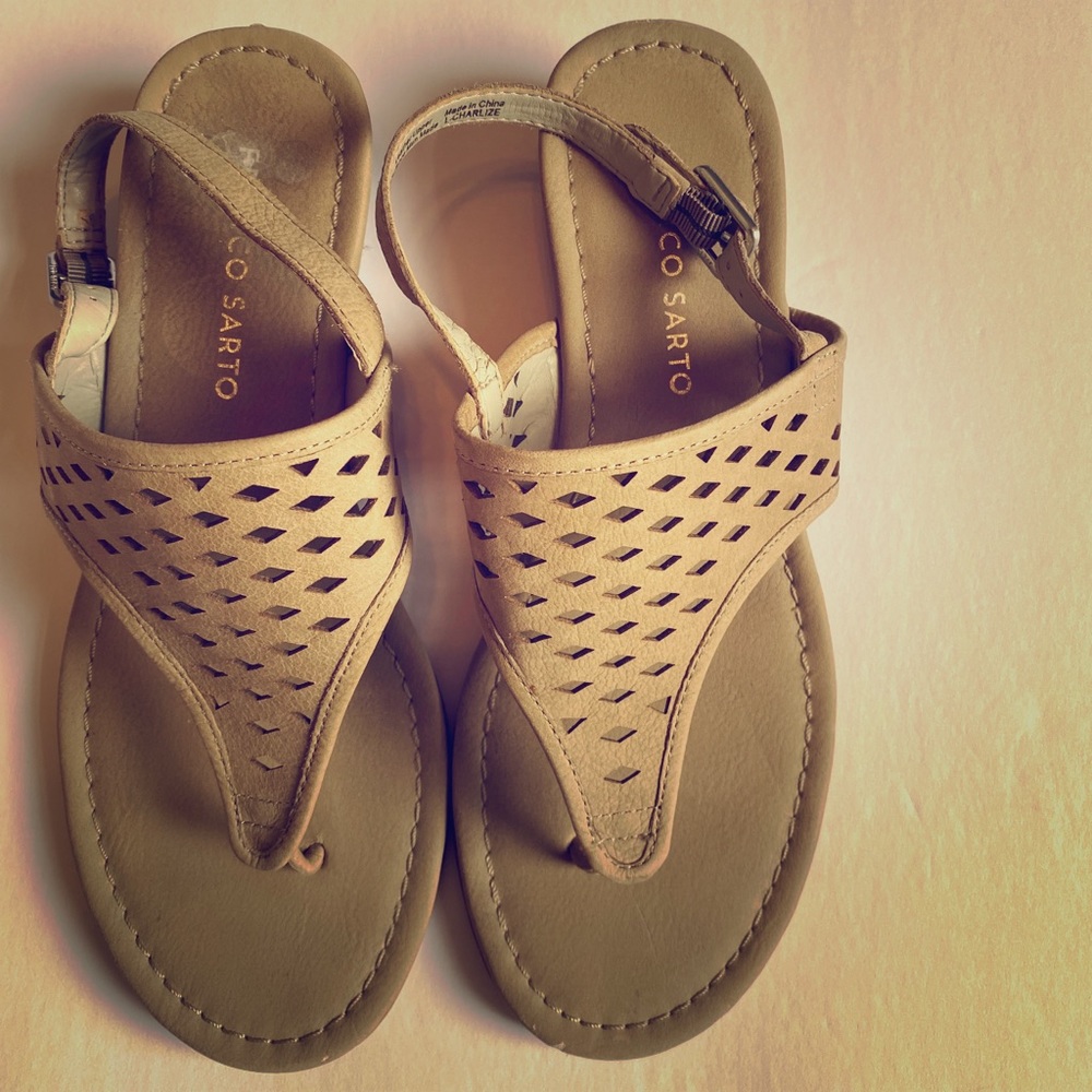 Tan Leather Franco Sarto Sandals Sz 7.5